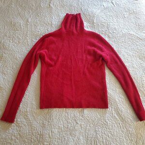 Bright Red Turtleneck Sweater